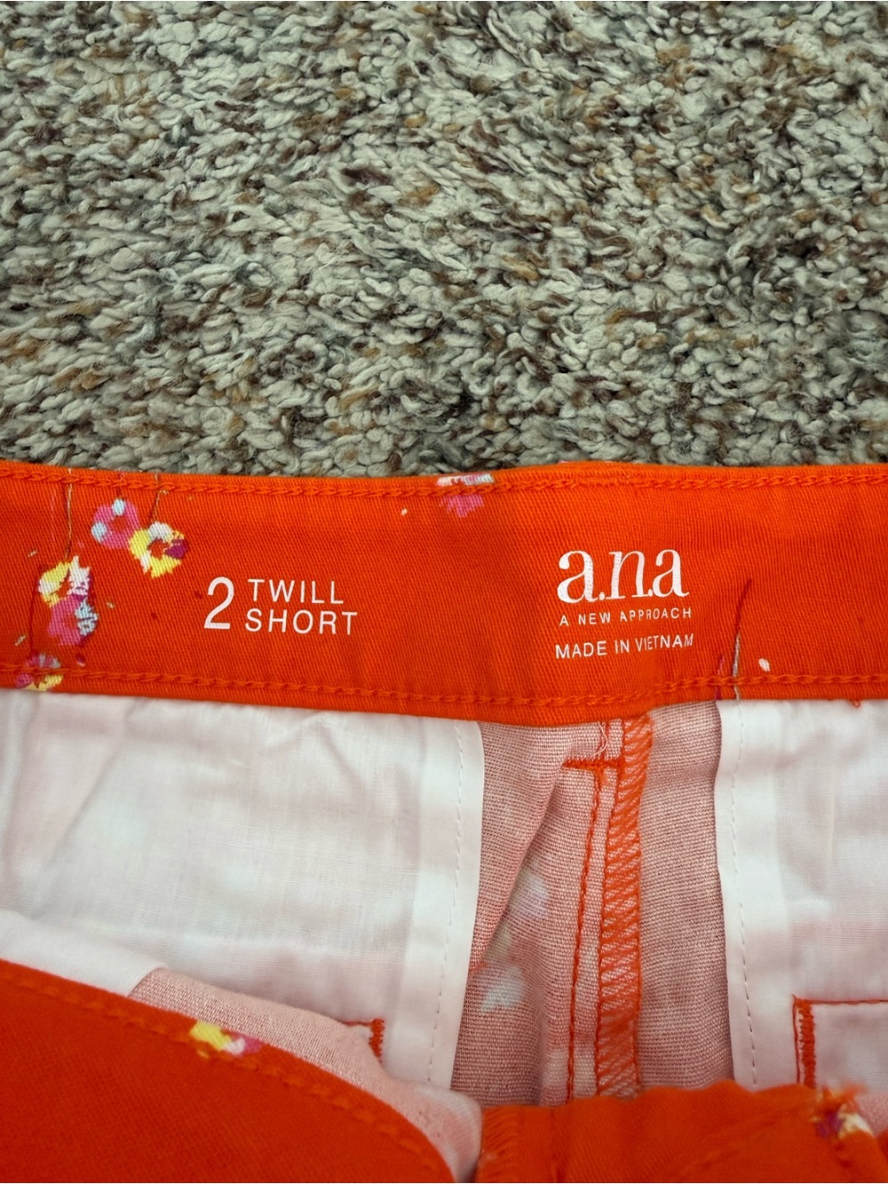 a.n.a Bright Orange Floral Cotton Bermuda Shorts - Picture 3 of 5